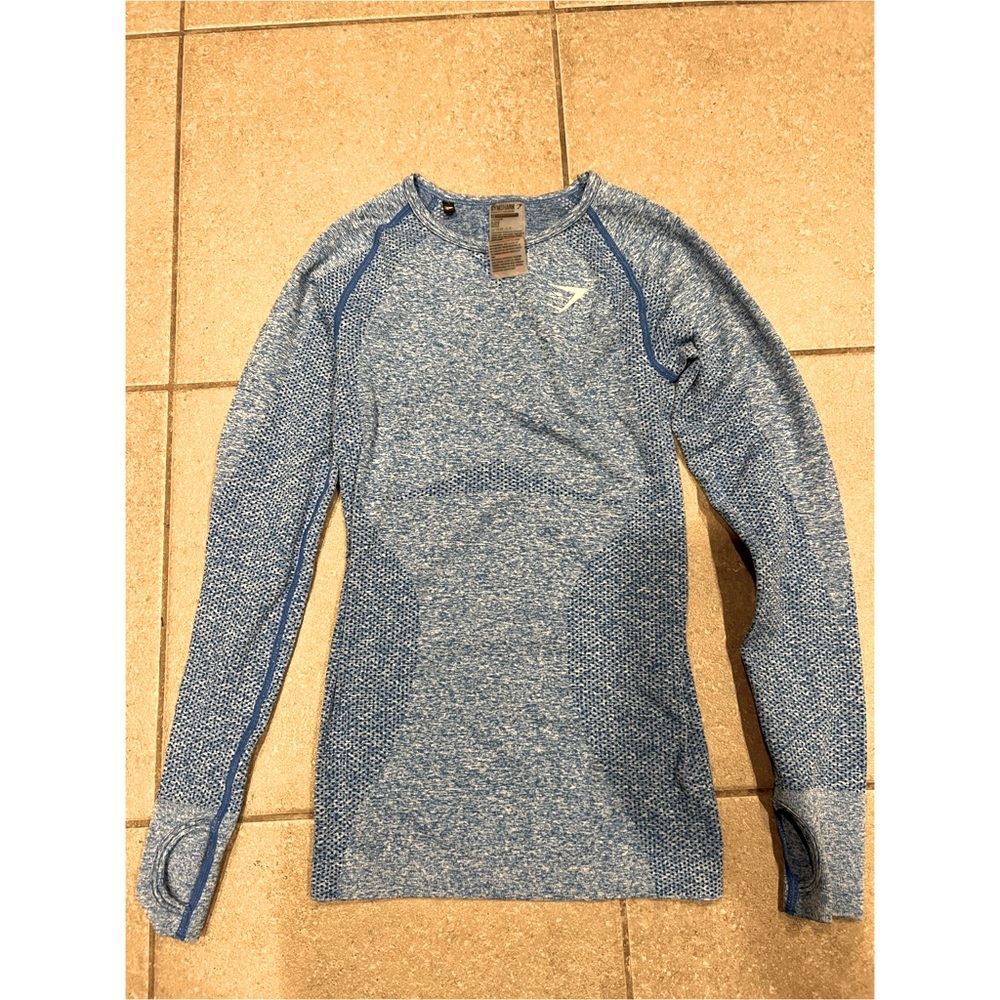 Gymshark Blue Long sleeves workout shirt XS